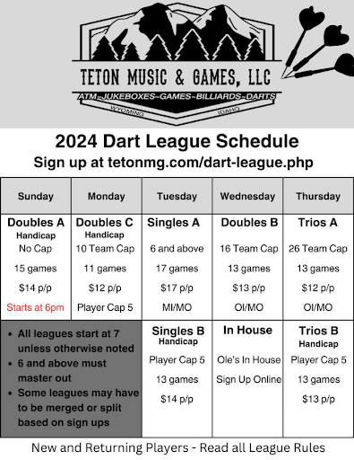 2024 Dart Leagues